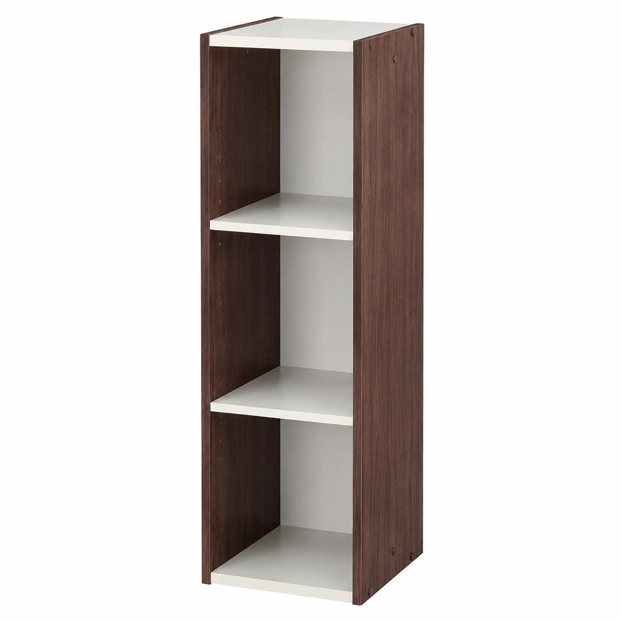 Iris Ohyama, Bücherregal Set aus 2 modularen Möbelstücken, 3 Ablagen, Design für Büro, Schlafzimmer, Wohnzimmer, Braun