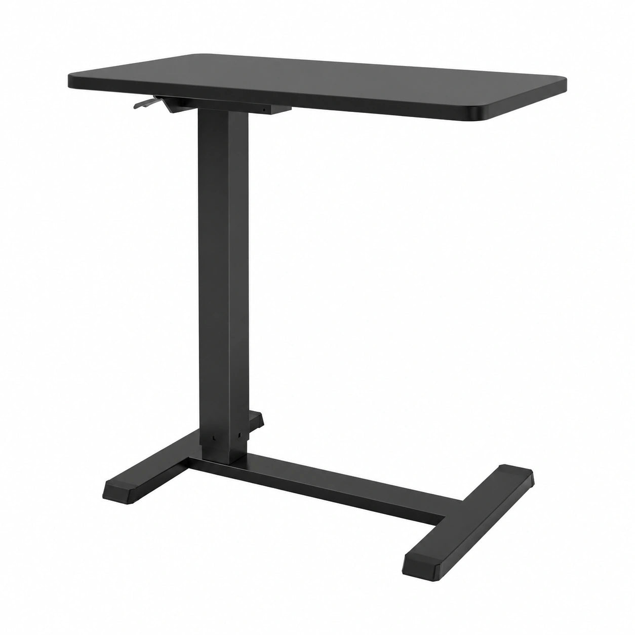 Verstellbarer Schwarzer Beistelltisch 64-99 cm, mit Rollen für Zuhause und Büro