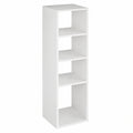 KOMTO Weißes Regal - Vielseitiges Standregal für Büro und Wohnzimmer, 33,8 x 30,7 x 112,5 cm, ideal für Kinderzimmer