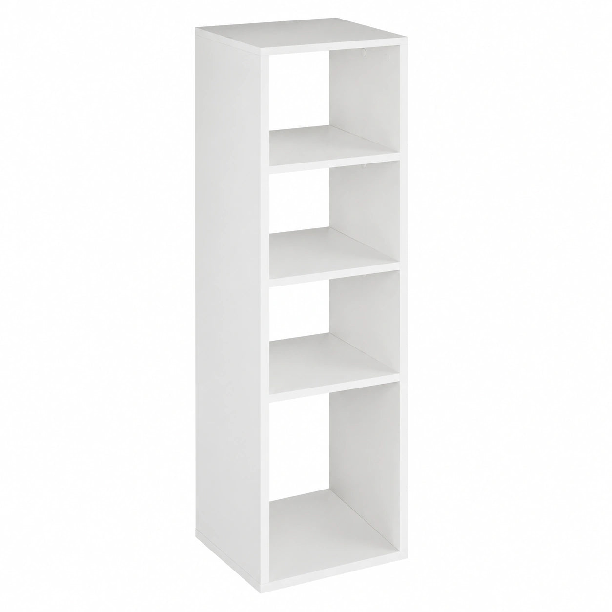 KOMTO Weißes Regal - Vielseitiges Standregal für Büro und Wohnzimmer, 33,8 x 30,7 x 112,5 cm, ideal für Kinderzimmer