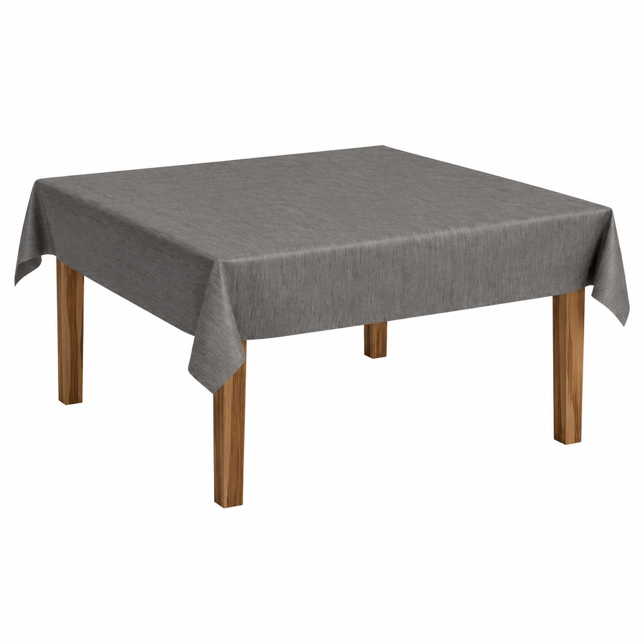 Premium Wachstuch Tischdecke Abwischbar PVC Wasserdicht, Leinenoptik Grau, 140x240 cm