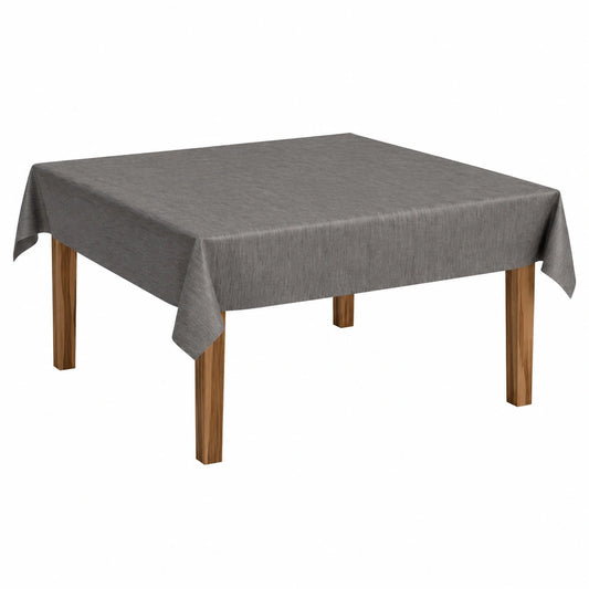 Premium Wachstuch Tischdecke Abwischbar PVC Wasserdicht, Leinenoptik Grau, 140x240 cm