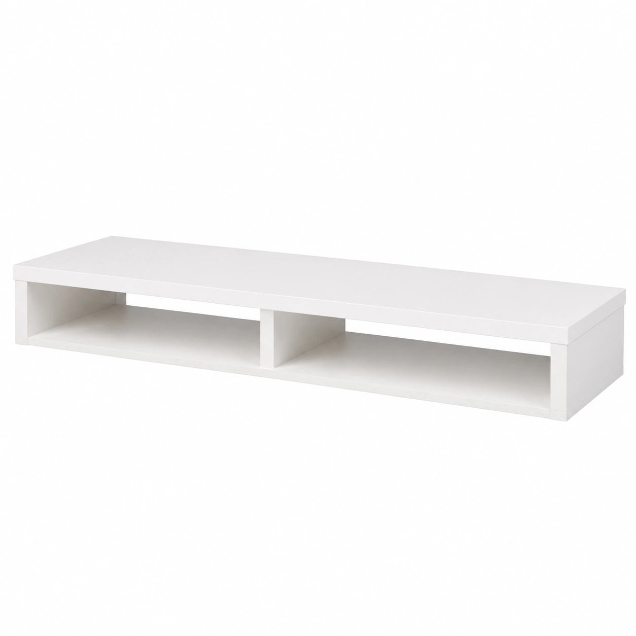 Henor Holz-TV-Riser mit hoher Tragkraft, 130 x 35 x 15 cm, Mattweiß