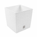 7-Liter Pflanztopf mit Eimer, weiß, 20 x 20 x 20,2 cm