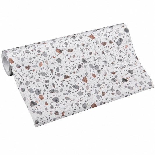 Selbstklebende Möbelfolie Terrazzo 45x200 cm - Waschbar & Umweltfreundlich für Küche, Möbel & Fensterbank