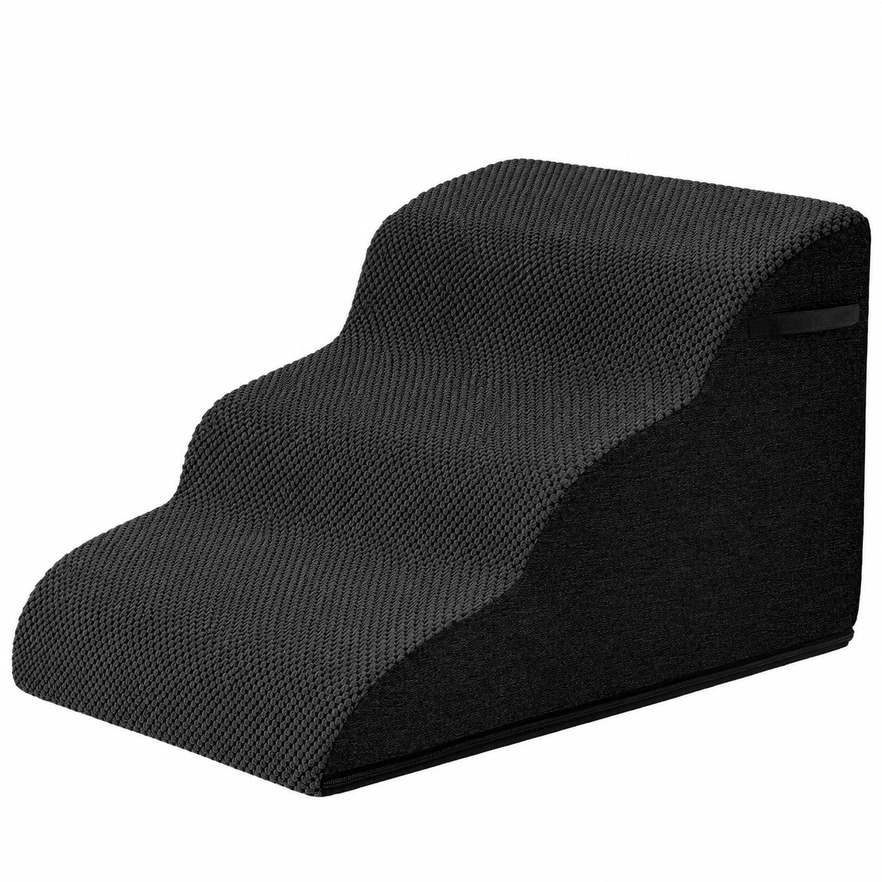 Haustiertreppe mit 3 Stufen, Ideal für Kleine Hunde, Hochdichter Schaumstoff, Abnehmbarer Bezug, Rutschfester Boden, Größe: 32x60x30 cm